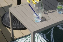 OUTFLEXX 2er-Set Rolliege, Champagner, Alu/Textilene, 192x72x95 Cm, Verstellbar, Inkl. Räder Und Beistelltisch -MBM Verkäufe 22920 3.jpg