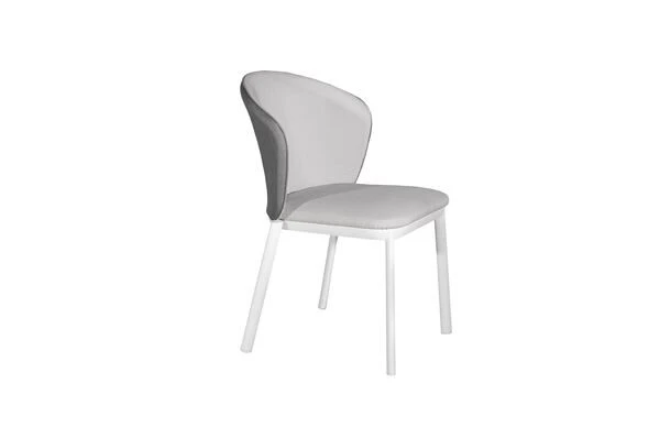 OUTFLEXX® Dining Sessel, Weiß/grau, Alu/Sling-Textilene, 58x58x82 cm 1 OUTFLEXX® Dining Sessel, Weiß/grau, Alu/Sling-Textilene, 58x58x82 cm