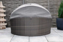 OUTFLEXX Sonneninsel, Grau, Polyrattan/Olefin, 187x146x75/131, Verstellbares Dach -MBM Verkäufe 23404 4.jpg