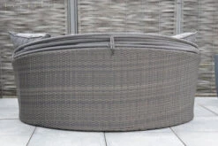 OUTFLEXX Sonneninsel, Grau, Polyrattan/Olefin, 187x146x75/131, Verstellbares Dach -MBM Verkäufe 23404 7.jpg