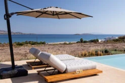 OUTFLEXX Icon Loungeliege, Lead Chine, Alu/Teak/Sunbrella, 213 X 89 X 41 Cm, Inkl. Verstellbarer Rückenlehne -MBM Verkäufe 23437 4.jpg