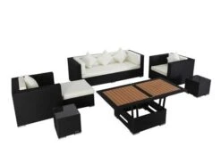 OUTFLEXX Loungemöbel-Set, Schwarz, Polyrattan, Für 6 Personen, Inkl. Loungetisch, Wasserfeste Kissenbox -MBM Verkäufe 2 1302 BOX D.jpg