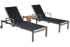 OUTFLEXX Rollliege, Schwarz, Edelstahl/Textilene, Mit Gasfeder, 195,5x74x35cm -MBM Verkäufe 2 13503.jpg