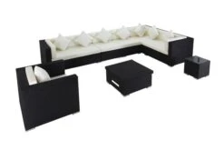 OUTFLEXX Loungemöbel-Set, Schwarz, Polyrattan, Für 8 Personen, Inkl. Loungetisch, Wasserfeste Kissenbox -MBM Verkäufe 2 1380 BOX D.jpg