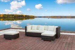 OUTFLEXX Loungemöbel-Set, Braun Marmoriert, 5 Pers, Polyrattan, Wasserfeste Kissenbox -MBM Verkäufe 2 16068 BOX A.jpg