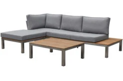 OUTFLEXX Loungemöbel, Silber/grau, Edelstahl/FSC-Teakholz/Textil, Für 4 Personen, Inkl. Kaffeetisch -MBM Verkäufe 2 18298.jpg