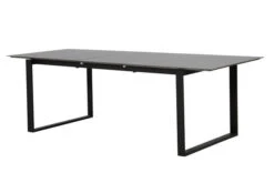 OUTFLEXX Alexander Ausziehtisch, Mattgrau, Alu, 206/266x100x74 Cm, Ausziehbare Tischplatte