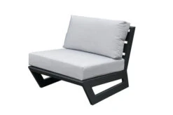 OUTFLEXX Loungesessel, Anthrazit / Creamy White, Aluminium / Polyester, 73x86x66 Cm, Inkl. Polster