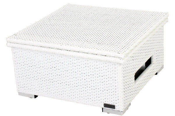 OUTFLEXX Loungetisch Höhenverstellbar, Weiß, Polyrattan, 75/152x75x40/64,5cm 2 OUTFLEXX Loungetisch Höhenverstellbar, Weiß, Polyrattan, 75/152x75x40/64,5cm – Bild 2