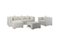 OUTFLEXX Loungemöbel-Set, Weiß, Polyrattan, Für 5 Personen, Inkl. Loungetisch, Wasserfeste Kissenbox 15 OUTFLEXX Loungemöbel-Set, Weiß, Polyrattan, Für 5 Personen, Inkl. Loungetisch, Wasserfeste Kissenbox -MBM Verkäufe 2 2523 BOX D.jpg