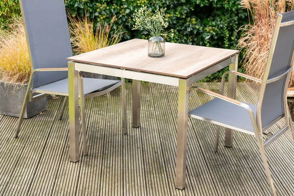 Ploß Esstisch Hudson, Silber/grau, Edelstahl/HPL, 90 X 90 Cm 1 Ploß Esstisch Hudson, Silber/grau, Edelstahl/HPL, 90 X 90 Cm