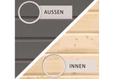 KARIBU Gartenhaus Kastorf 6, Terragrau, Fichtenholz 28mm, 612 X 274 X 222 Cm, Flachdach, Anbau 3,2m -MBM Verkäufe 30467 2 04.jpg