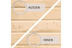 KARIBU Gartenhaus Kastorf7 , Naturbelassen, Fichtenholz 28mm, 702 X 244 X 222 Cm, Flachdach, Anbau 3,2m Mit Rück- Und Seitenwand -MBM Verkäufe 30469 3 04.jpg