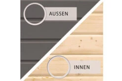 KARIBU Gartenhaus Kastorf 7, Terragrau, Fichtenholz 28mm, 702 X 244 X 222 Cm, Flachdach, Anbau 3,2m Mit Rück- Und Seitenwand -MBM Verkäufe 30469 4 04.jpg