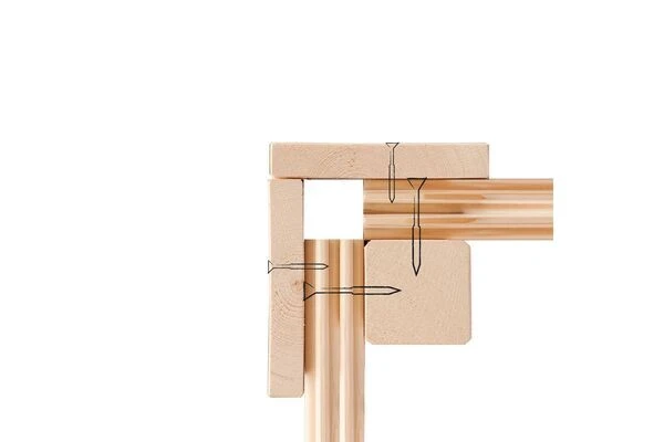 KARIBU Gartenhaus Radeburg 1, Naturbelassen, Fichtenholz 40mm, 664 X 309 X 229,5 Cm, Pultdach, Anbau 3,3m 6 KARIBU Gartenhaus Radeburg 1, Naturbelassen, Fichtenholz 40mm, 664 X 309 X 229,5 Cm, Pultdach, Anbau 3,3m – Bild 6