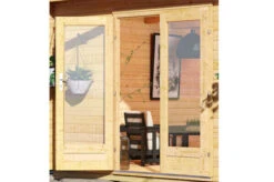 KARIBU Gartenhaus Radeburg 4, Naturbelassen, Fichtenholz 40mm, 528 X 368 X 231 Cm, Flachdach, Inkl. 2 Drehkippfenster -MBM Verkäufe 30476 5 03.jpg