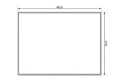 KARIBU Gartenhaus Radeburg 4, Naturbelassen, Fichtenholz 40mm, 528 X 368 X 231 Cm, Flachdach, Inkl. 2 Drehkippfenster -MBM Verkäufe 30476 5 08.jpg