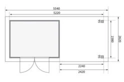 KARIBU Gartenhaus Askola 5, Terragrau, Fichtenholz 19mm, 554 X 246 X 211 Cm, Flachdach, Anbau 2,4m Mit Rückwand 15 KARIBU Gartenhaus Askola 5, Terragrau, Fichtenholz 19mm, 554 X 246 X 211 Cm, Flachdach, Anbau 2,4m Mit Rückwand -MBM Verkäufe 30537 10 06.jpg