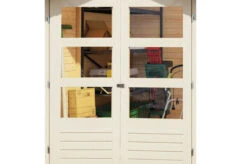 KARIBU Gartenhaus Askola 3, Terragrau, Fichtenholz 19mm, 491 X 217 X 211 Cm, Flachdach, Anbau 2,4m Mit Rückwand -MBM Verkäufe 30537 4 03.jpg