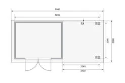 KARIBU Gartenhaus Askola 4, Naturbelassen, Fichtenholz 19mm, 554 X 217 X 211 Cm, Flachdach, Anbau 2,4m Mit Rückwand 15 KARIBU Gartenhaus Askola 4, Naturbelassen, Fichtenholz 19mm, 554 X 217 X 211 Cm, Flachdach, Anbau 2,4m Mit Rückwand -MBM Verkäufe 30537 7 06.jpg