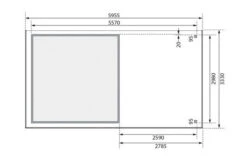KARIBU Gartenhaus Askola 6, Naturbelassen, Fichtenholz 19mm, 591,5 X 306 X 216 Cm, Flachdach, Seitlicher Anbau 2,8m -MBM Verkäufe 30539 3 06.jpg