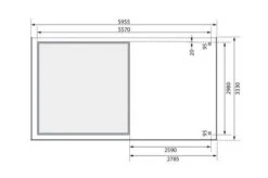 KARIBU Gartenhaus Askola 6, Terragrau, Fichtenholz 19mm, 591,5 X 306 X 216 Cm, Flachdach, Seitlicher Anbau 2,8m -MBM Verkäufe 30539 4 06.jpg