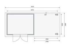 KARIBU Gartenhaus Askola 4, Naturbelassen, Fichtenholz 19mm, 591,5 X 217 X 211 Cm, Flachdach, Seitlicher Anbau 2,8m Mit Rückwand 15 KARIBU Gartenhaus Askola 4, Naturbelassen, Fichtenholz 19mm, 591,5 X 217 X 211 Cm, Flachdach, Seitlicher Anbau 2,8m Mit Rückwand -MBM Verkäufe 30540 7 06.jpg