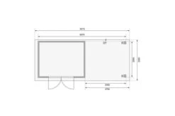 KARIBU Gartenhaus Askola 4, Terragrau, Fichtenholz 19mm, 591,5 X 217 X 211 Cm, Flachdach, Seitlicher Anbau 2,8m Mit Rückwand 15 KARIBU Gartenhaus Askola 4, Terragrau, Fichtenholz 19mm, 591,5 X 217 X 211 Cm, Flachdach, Seitlicher Anbau 2,8m Mit Rückwand -MBM Verkäufe 30540 8 06.jpg