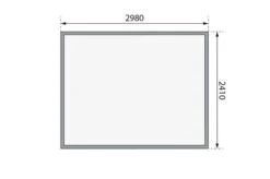 KARIBU Gartenhaus Kerko 5, Naturbelassen, Fichtenholz 19mm, 329 X 246 X 210 Cm, Flachdach, Doppelflügeltür -MBM Verkäufe 30542 1 06.jpg