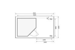 KARIBU Gartenhaus Schwandorf 5, Naturbelassen, Fichtenholz 19mm, 493 X 246 X 218 Cm, Flachdach, Anbau 2,4m Mit Rückwand -MBM Verkäufe 30549 3 06.jpg