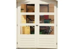 KARIBU Gartenhaus Amberg 3, Terragrau, Fichtenholz 19mm, 272 X 186 X 209 Cm, Satteldach, Doppelflügeltür -MBM Verkäufe 30553 1 03.jpg