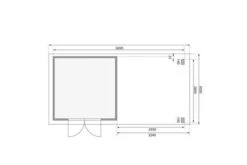 KARIBU Gartenhaus Kandern6 , Terragrau, Fichtenholz 28mm, 612 X 274 X 222 Cm, Pultdach, Anbau 3,2m Mit Rückwand -MBM Verkäufe 30559 2 06.jpg