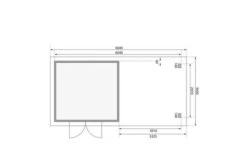 KARIBU Gartenhaus Northeim 3, Terragrau, Fichtenholz 40mm, 664 X 309 X 229 Cm, Pultdach, Anbau 3m Mit Rückwand -MBM Verkäufe 30561 2 06.jpg