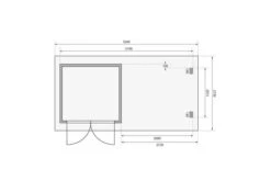 KARIBU Gartenhaus Bastrup2 , Anthrazit, Fichtenholz 28mm, 554 X 237 X 220 Cm, Pultdach, Anbau 3m Mit Rückwand -MBM Verkäufe 30566 2 06.jpg