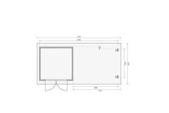 KARIBU Gartenhaus Bastrup 5, Naturbelassen, Fichtenholz 28mm, 714,5 X 297 X 222 Cm, Pultdach, Anbau 4m Mit Rück- Und Seitenwand -MBM Verkäufe 30570 2 07.jpg