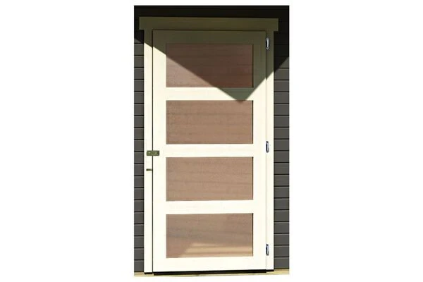 KARIBU Mittelwandhaus Mühlentrup 2, Terragrau, Fichtenholz 19mm, 428 X 272 X 212 Cm, Flachdach 3 KARIBU Mittelwandhaus Mühlentrup 2, Terragrau, Fichtenholz 19mm, 428 X 272 X 212 Cm, Flachdach – Bild 3