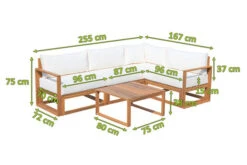 OUTFLEXX Ecklounge, Hellgrau, FSC-Akazienholz/Textil, Für 5 Personen, Inkl. Tisch Und Polster -MBM Verkäufe 30791 05.jpg