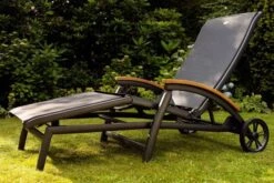 HARTMAN Da Vinci Gartenliege, Xerix/anthrazit, Alu/Textilene, 170 X 82 X 30 Cm, Mit FSC-Teak-Armlehnen -MBM Verkäufe 3 11664 1.jpg