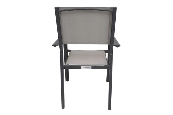 VILLANA Gartenstuhl, Anthrazit/grau, Aluminium/Textil, 58 X 57 X 90 Cm, Stapelbar 3 VILLANA Gartenstuhl, Anthrazit/grau, Aluminium/Textil, 58 X 57 X 90 Cm, Stapelbar – Bild 3