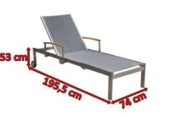 OUTFLEXX Rollliege, Silber, Edelstahl/Textilene, Mit Gasfeder, 195,5x74x35cm -MBM Verkäufe 3 13504.jpg