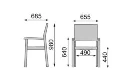 Kettler Granada 4er-Set Stapelsessel, Silber/anthrazit, Mit FSC Teakholz-Armlehnen, 0301205-0100 -MBM Verkäufe 3 13706.jpg