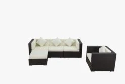 OUTFLEXX Loungemöbel-Set, Braun, Polyrattan, Für 5 Personen, Wasserfeste Kissenbox -MBM Verkäufe 3 1713 BOX A.jpg