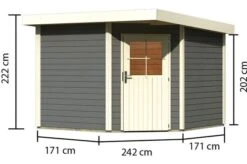 KARIBU Gartenhaus Neuruppin 3, Fichtenholz 28 Mm, Flachdach -MBM Verkäufe 3 18014 8.jpg