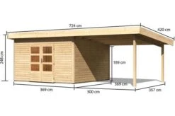 KARIBU Gartenhaus Northeim 5, Fichtenholz 38 Mm, Pultdach -MBM Verkäufe 3 18028 11.jpg
