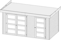 KARIBU Gartenhaus Mühlentrup, Fichtenholz 19 Mm, Flachdach -MBM Verkäufe 3 18037 2.jpg