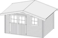 KARIBU Gartenhaus Felsenau, Fichtenholz 40 Mm, Naturbelassen -MBM Verkäufe 3 18044 3.jpg