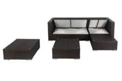 OUTFLEXX Loungemöbel-Set, Braun, Polyrattan, 5 Personen, Wasserfeste Kissenbox, Inkl. Kaffeetisch -MBM Verkäufe 3 18227 BOX B.jpg