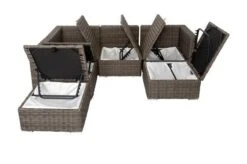 OUTFLEXX Loungemöbel-Set, Grau, Polyrattan, 6 Personen, Verstellbare Sitzflächen, Wasserfeste Kissenbox -MBM Verkäufe 3 18364 BOX.jpg