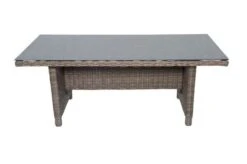 OUTFLEXX Esstisch, Grau, Polyrattan, 200 X 95 Cm, Tischplatte Spraystone, 6mm, Aufliegend -MBM Verkäufe 3 18373.jpg