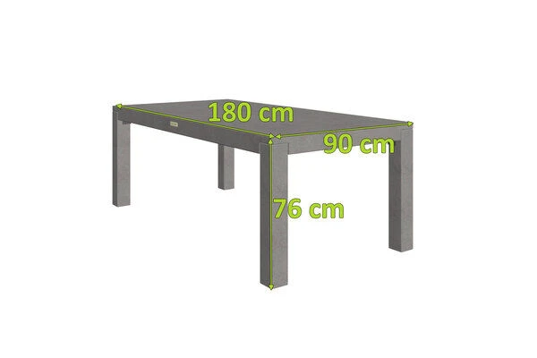 OUTFLEXXEsstisch, Grau, Faserzement, 180 X 90 X 76 Cm, 6 Personen, Witterungsbeständig, Rechteckig 3 OUTFLEXXEsstisch, Grau, Faserzement, 180 X 90 X 76 Cm, 6 Personen, Witterungsbeständig, Rechteckig – Bild 3